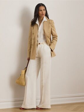 Ralph Lauren Tan Double-Breasted Blazer